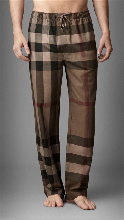 burberry pajama set mens|burberry check trousers.